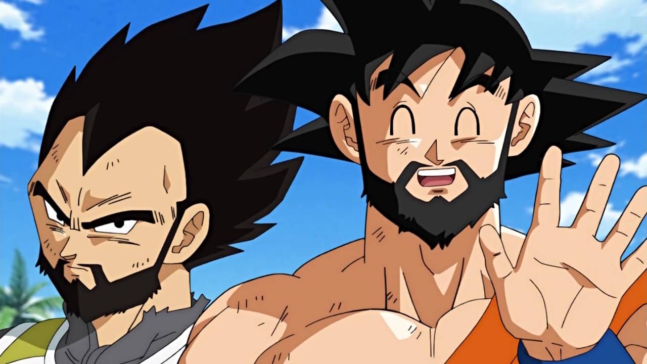 Dragon Ball Super Goku et Vegeta avec la barbe 